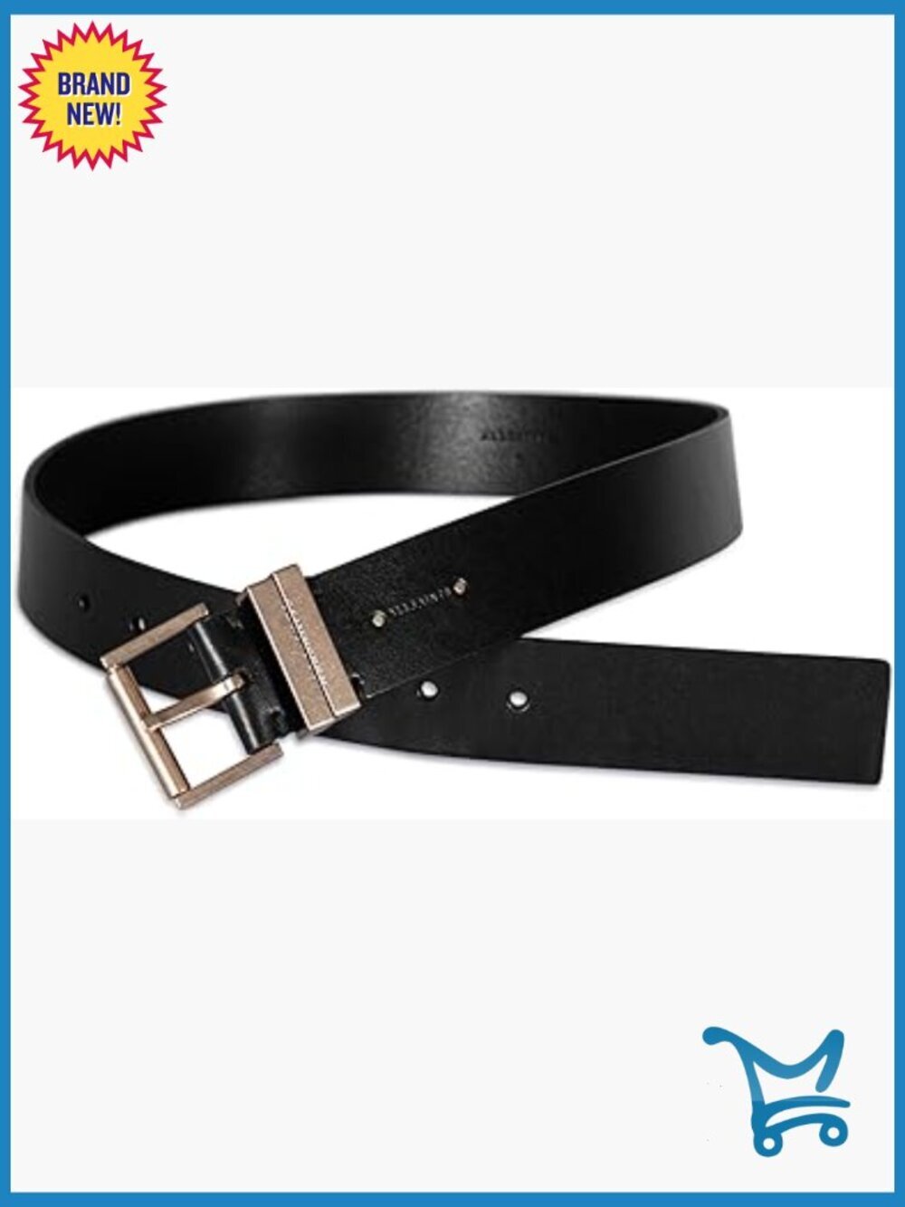 1.5 Inch Leather Belt with Western Buckle and Metal Keepers